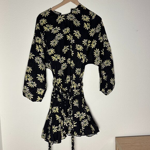 Rhode Ella Dress Black Floral XS NWOT - Picture 3 of 7